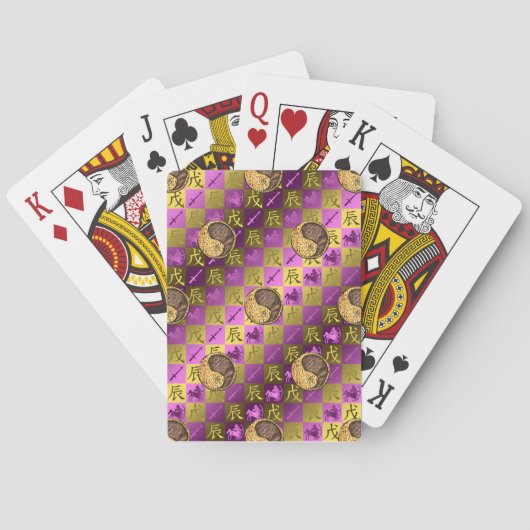 Boogschutter & Aard Draak Pokerkaarten (Achterkant)