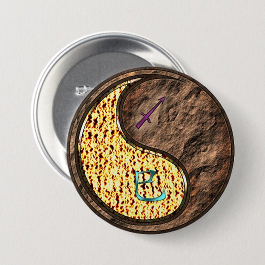 Boogschutter & Aardslang Ronde Button 7,6 Cm (Voorkant /achterkant)