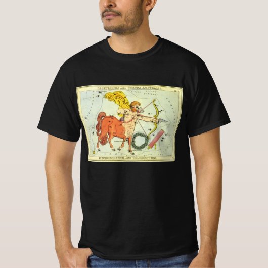 Boogschutter, Antieke Sterrenbeelden Urania's Spie T-shirt (Voorkant)