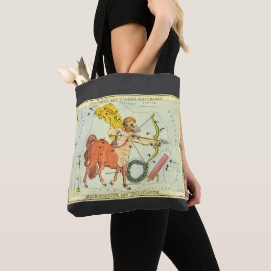 Boogschutter, Antieke Sterrenbeelden Urania's Spie Tote Bag (Dichtbij)