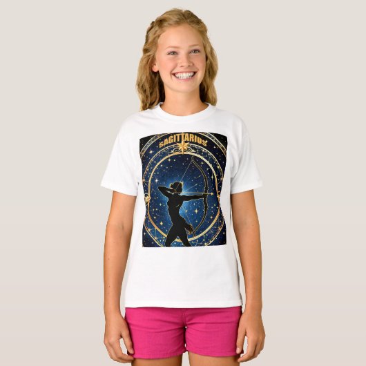 Boogschutter astrologie teken t-shirt (Voorkant volledig)
