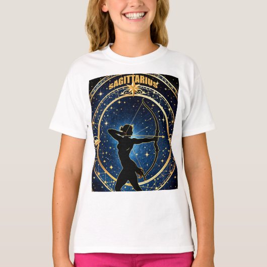 Boogschutter astrologie teken t-shirt (Voorkant)
