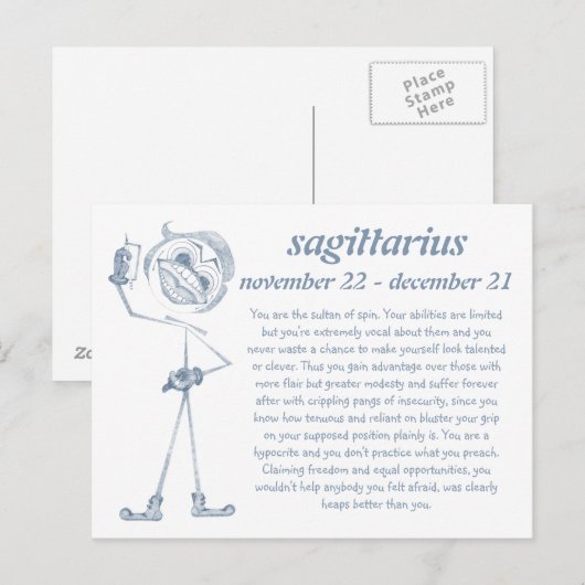 Boogschutter [ - BitchScope - ] Briefkaart (Voorkant / Achterkant)