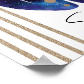 Boogschutter Blauw Vrouwelijk Zodiac Design Poster (Hoek)