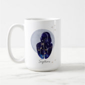 Boogschutter Blauw Vrouwelijke Zodiac Design Koffiemok (Links)