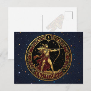 Boogschutter Boogschutter Dierenriem Symbool Voor  Briefkaart