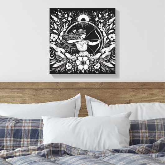 Boogschutter Boogschutter Godin Inkt Canvas Kunst (Insitu (Slaapkamer))
