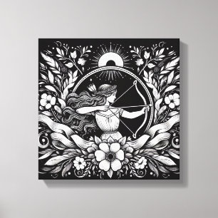 Boogschutter Boogschutter Godin Inkt Canvas Kunst