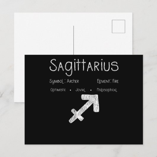 Boogschutter Boogschutter Symbool Astrologie Verja Briefkaart (Voorkant / Achterkant)