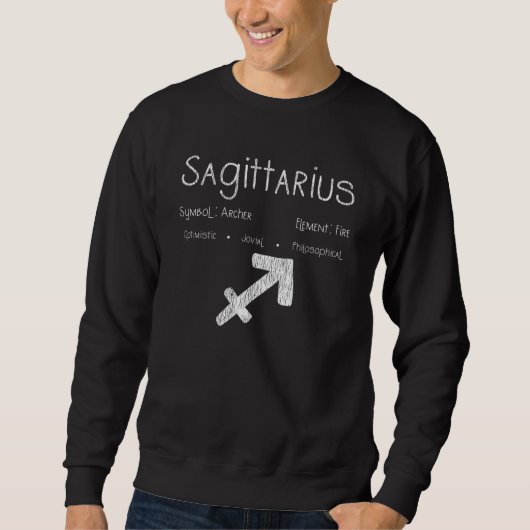 Boogschutter Boogschutter Symbool Astrologie Verja Trui (Voorkant)