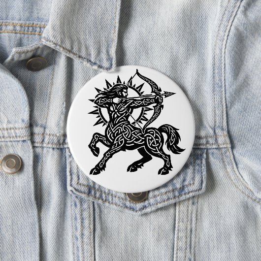 Boogschutter Centaur Boogschutter — Mythische Dier Ronde Button 4,0 Cm (In situ)