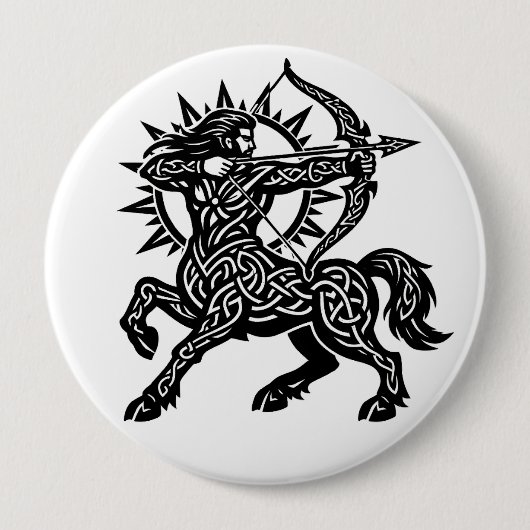 Boogschutter Centaur Boogschutter — Mythische Dier Ronde Button 4,0 Cm (Voorkant)