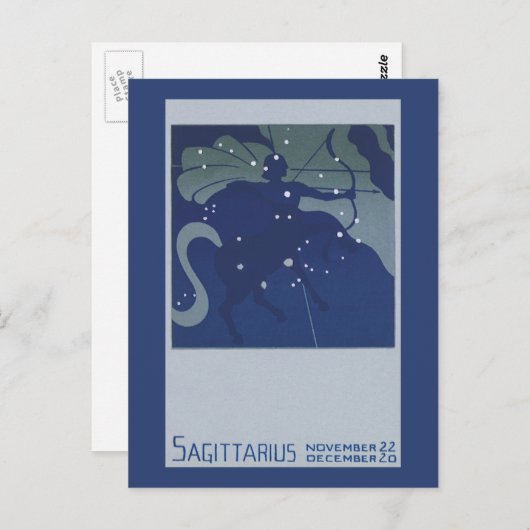 Boogschutter Constellatie  Zodiac Astrologie Briefkaart (Voorkant / Achterkant)