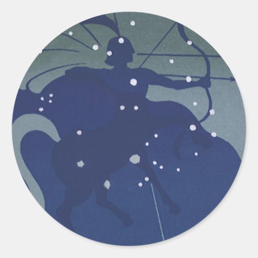 Boogschutter Constellatie  Zodiac Astrologie Ronde Sticker (Voorkant)