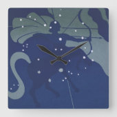 Boogschutter Constellatie Zodiac Astrologie Vierkante Klok (Voorkant)