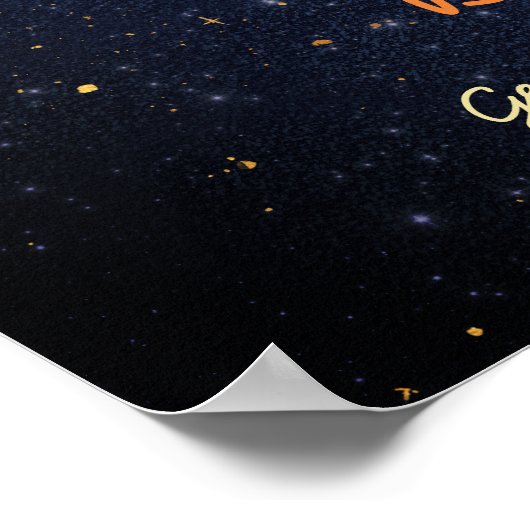 Boogschutter Constellatie Zodiac Waterverf Galaxy Poster (Hoek)