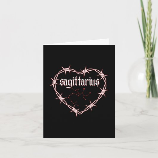 Boogschutter Constellation Gothic Edgy Verjaardag Kaart (Voorkant)