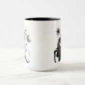 Boogschutter Dansend Meisje 15oz Zwarte Rand Mok (Midden)