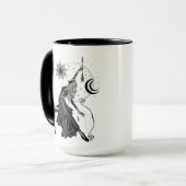 Boogschutter Dansend Meisje 15oz Zwarte Rand Mok (Voorkant links)