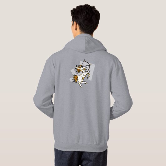 Boogschutter De Archer astrologie zip hoodie (Achterkant volledig)