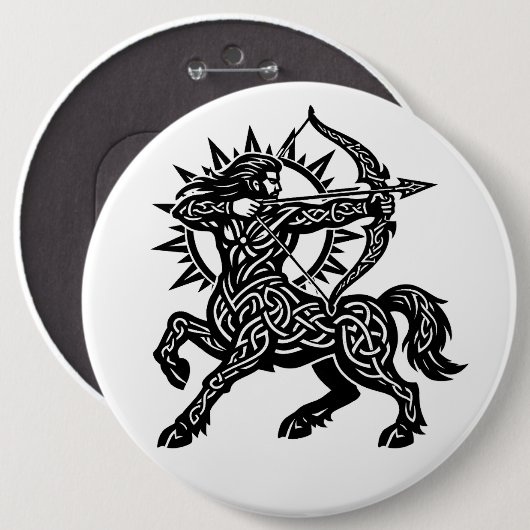 Boogschutter — De Boogschutter door BurnsInHell Ronde Button 6,0 Cm (Voorkant /achterkant)