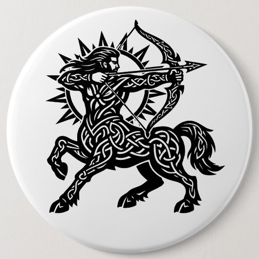 Boogschutter — De Boogschutter door BurnsInHell Ronde Button 6,0 Cm (Voorkant)