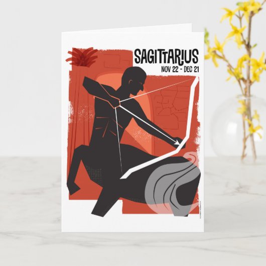 Boogschutter de Dierenriem van de Schutter Kaart (Gele Bloem)