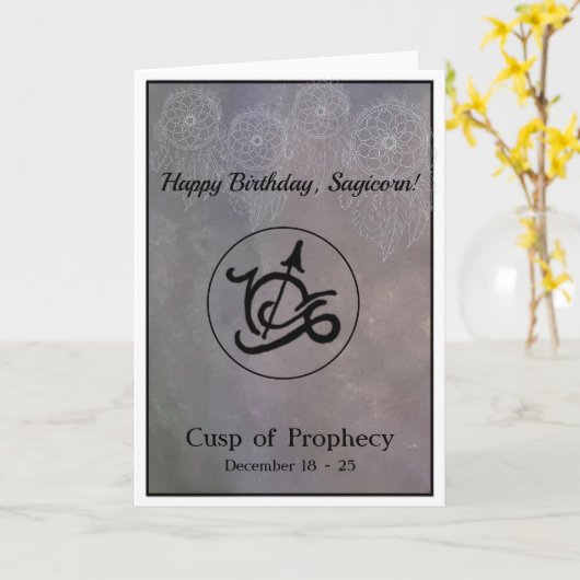 Boogschutter - de Kaart van de Verjaardag van (Gele Bloem)