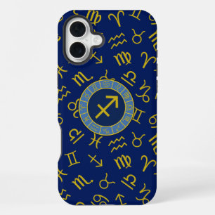 Boogschutter Dierenriem+Astrologie Symbolen Ptn Gl iPhone 16 Plus Hoesje
