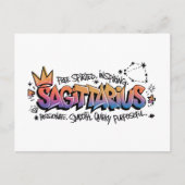 Boogschutter Dierenriem Graffiti Briefkaart (Voorkant)