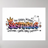 Boogschutter Dierenriem Graffiti Poster (Voorkant)