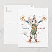 Boogschutter Dierenriem Kat Vrijheid Eerst Kunst Briefkaart (Voorkant / Achterkant)