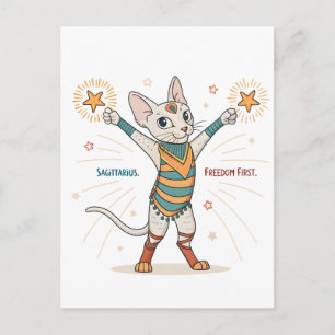 Boogschutter Dierenriem Kat Vrijheid Eerst Kunst Briefkaart