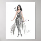 Boogschutter, dierenriem, mode schets, poster (Voorkant)