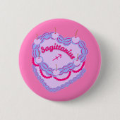 Boogschutter Dierenriem Pastelkleurige Hart Verjaa Ronde Button 5,7 Cm (Voorkant)