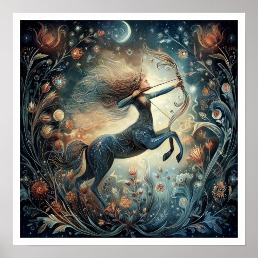 Boogschutter Dierenriem Sterrenbeeld Astrologie He Poster (Voorkant)