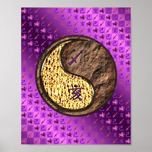 Boogschutter & Earth Boar Poster (Voorkant)