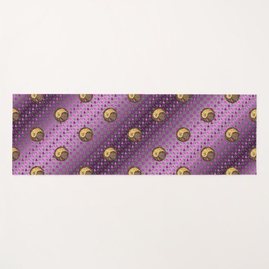 Boogschutter en aarde konijn yogamat (Voorkant (horizontaal))