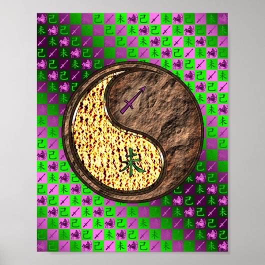 Boogschutter en aardgeit poster (Voorkant)