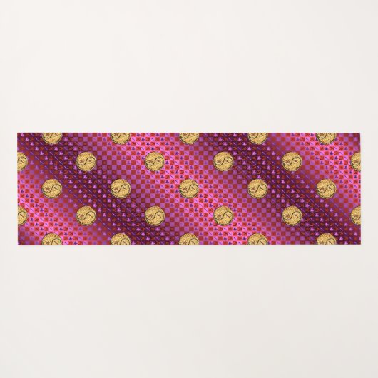 Boogschutter en brandtijger yogamat (Achterkant (horizontaal))