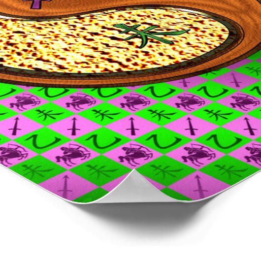 Boogschutter en houten geit poster (Hoek)