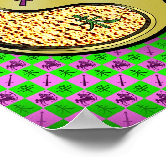 Boogschutter en metalen geit poster (Hoek)