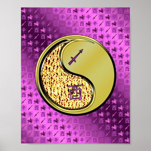 Boogschutter en metalen haan poster (Voorkant)