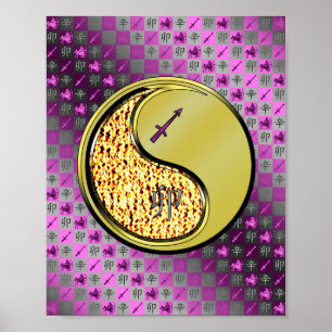 Boogschutter en metalen konijn poster