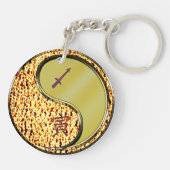 Boogschutter en metalen tijger sleutelhanger (Achterkant)