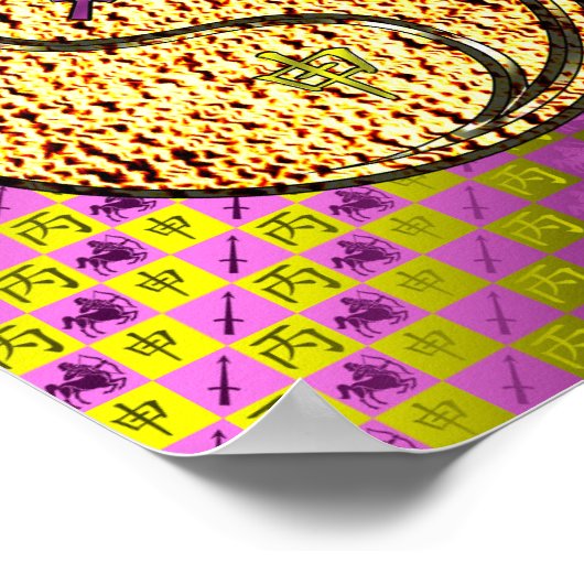 Boogschutter en vuuraap poster (Hoek)