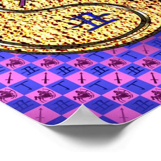 Boogschutter en vuuros poster (Hoek)