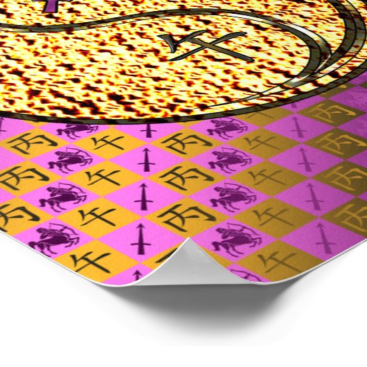 Boogschutter en vuurpaard poster (Hoek)