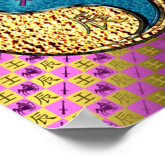 Boogschutter en waterdraak poster (Hoek)