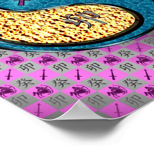 Boogschutter en waterkonijn poster (Hoek)